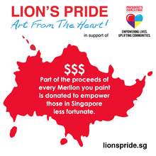 Load image into Gallery viewer, Unleash Your Creative Roar this National Day with the 'Lion's Pride - Paint Your Own Merlion' art workshops.